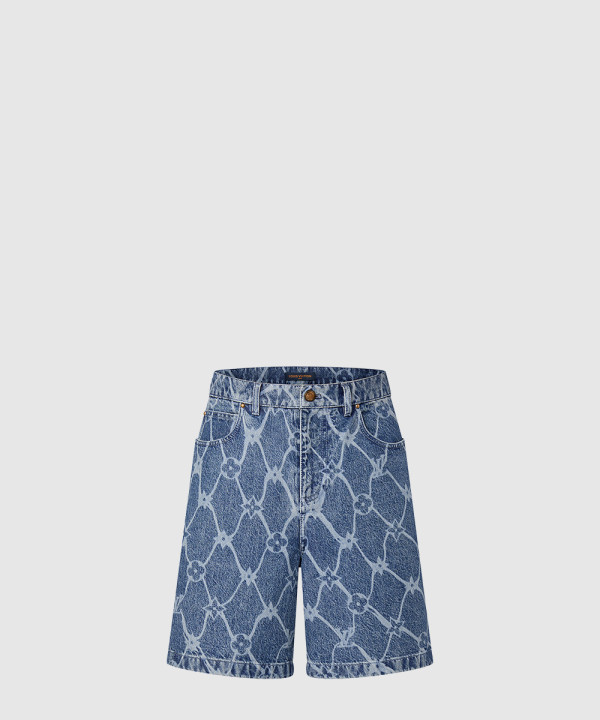 [LOUIS VUITTON-루이비통]모노그램 프린티드 데님 쇼츠 1AFQFF
