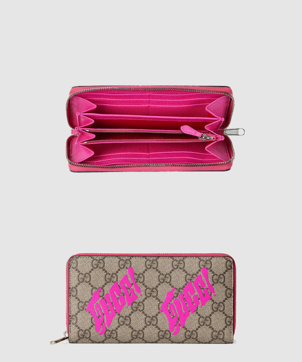 [GUCCI-구찌]투톤 GG 모노그램 지퍼 장지갑 835324