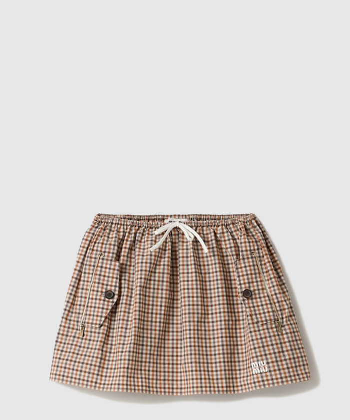 레플리카|이미테이션 miumiu-미우미우깅엄-체크-기능성-소재-스커트-mg2385