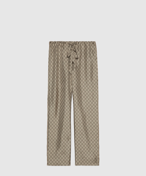 [GUCCI-구찌]GG 슈프림 프린트 실크 팬츠 773653