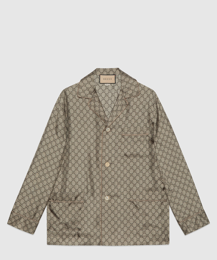 레플리카|이미테이션 gucci-구찌gg-프린트-실크-셔츠-773651