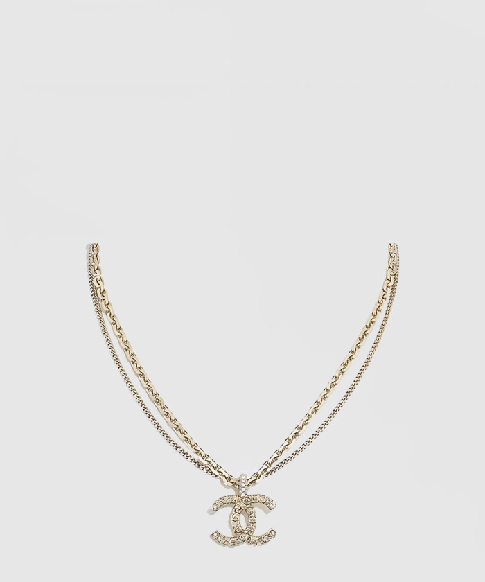 레플리카|이미테이션 chanel-샤넬로고-큐빅-포인트-목걸이-ab6095