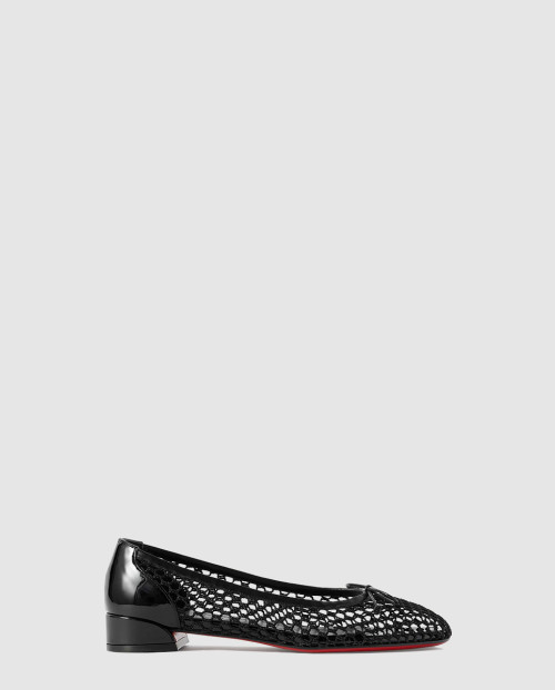 [LOUBOUTIN-루부탱]에나멜 피쉬넷 발레 플랫 1250987