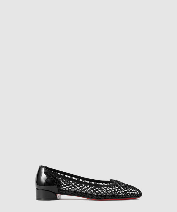 [LOUBOUTIN-루부탱]에나멜 피쉬넷 발레 플랫 1250987