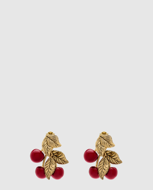 [SAINT LAURENT-생로랑]에나멜 메탈 체리 이어링 820636